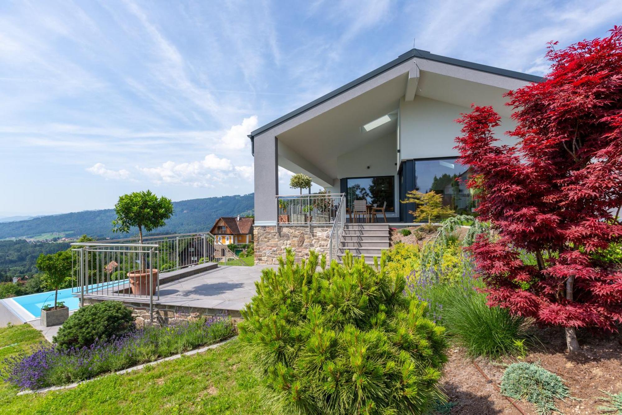 Greim15 --- Ganzes Ferienhaus Mit Fernsicht, Pool, Wellness Deutschlandsberg Dış mekan fotoğraf